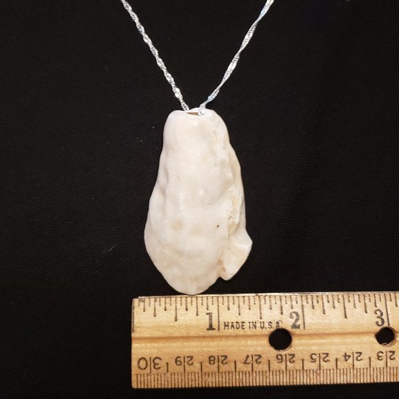 Ocean Treasures Collection artisan necklace w/20" 925plated Sterling chain - Picture 3 of 5